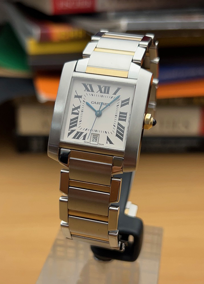 Large Cartier Tank Française YG/SS Wristwatch Ref. W51023Q4